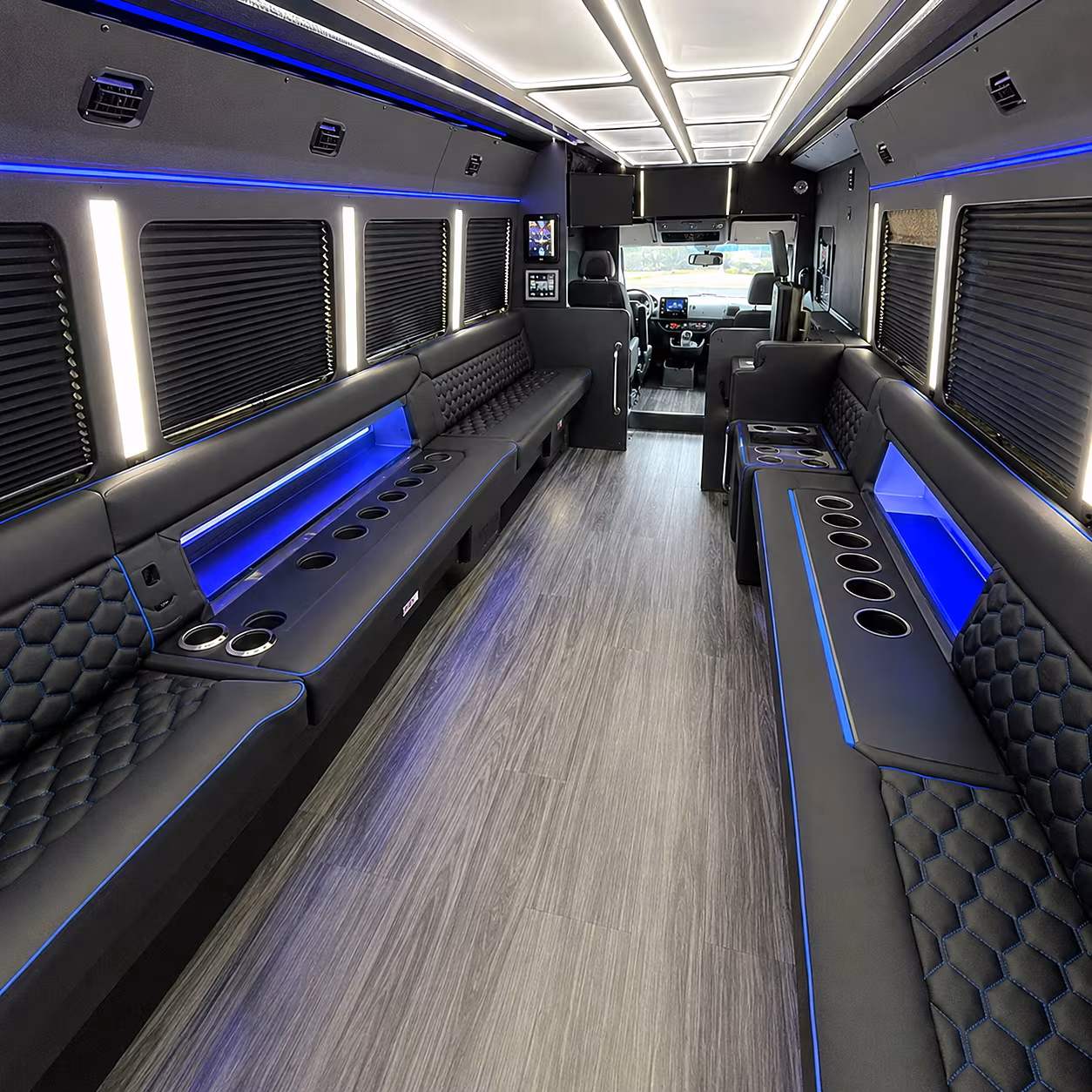 Portland Bachelor & Bachelorette Transportation party bus interior