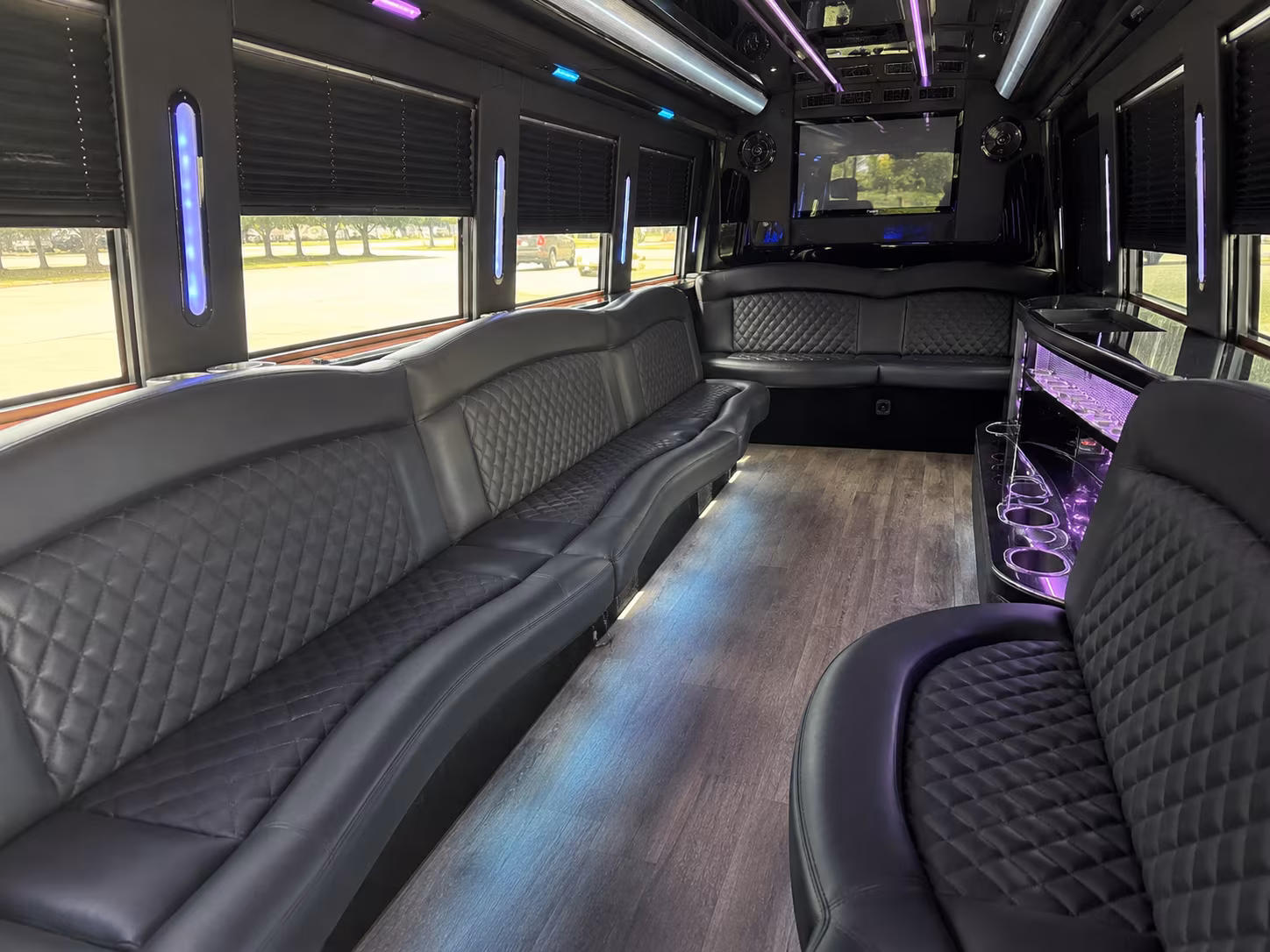 Portland Bachelor & Bachelorette Transportation party bus interior