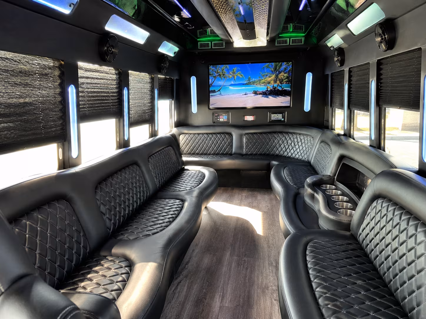 Portland Sporting Event Transportation party bus exterior