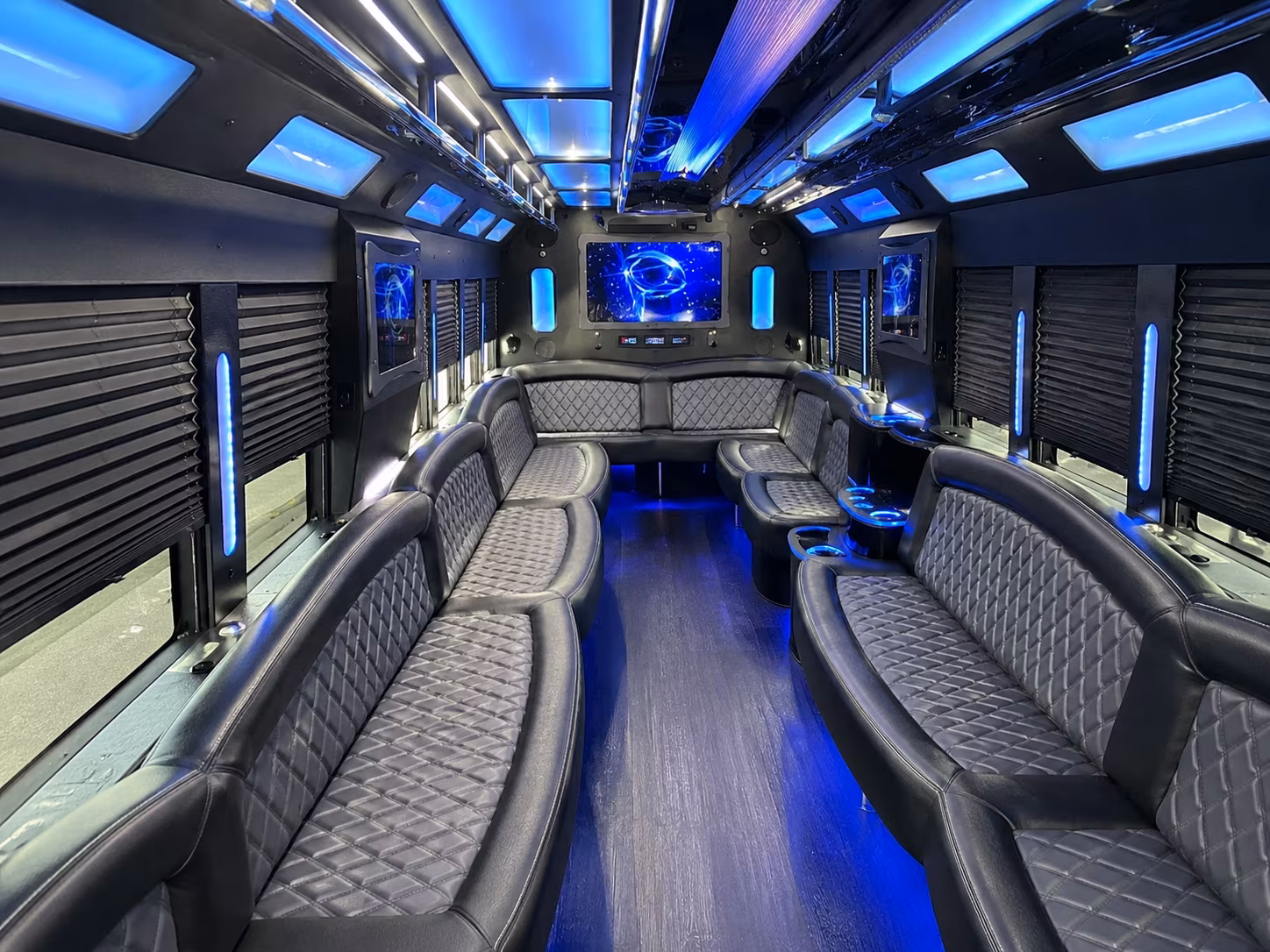 Portland Wedding Transportation party bus interior